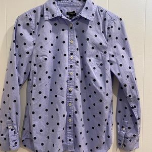 Talbots polka dot button-up